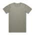 A light green t-shirt with short sleeves and a round neckline, featuring a logo on the label.