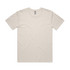 A plain cream t-shirt with a round neck and short sleeves, featuring a logo.