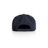 A navy blue cap featuring a rear view with an adjustable strap and branding.