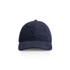 A navy blue cap with a structured front and curved brim. It features a logo on the front.