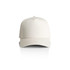 A cream-coloured cap with a curved brim and a logo on the front.