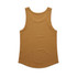 A mustard-yellow singlet featuring a rounded hem and no visible branding.
