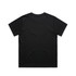 A black T-shirt featuring a plain back design, made without any visible logos or branding.
