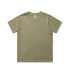 An olive green t-shirt with a classic fit, featuring a round neckline and short sleeves. It has a subtle logo.