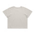 A heavy faded crop tee in a light beige colour, featuring a plain back. The shirt has a relaxed fit.
