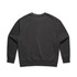 A grey crew jumper featuring long sleeves and a simple design. The back is smooth with no visible embellishments.