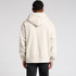 A heavy zip hood made of cream-coloured fabric, featuring a hood and a relaxed fit at the back.