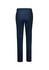 Navy tapered pants with an adjustable waist, featuring a sleek design and a logo at the waistband.