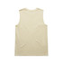 A sleeveless tank top in a soft beige colour, featuring a smooth back design and a logo.