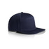 A navy 7-panel cap with a structured brim and a logo on the side.