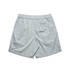 Light grey swim shorts with an elastic waistband and a single back pocket. The material appears textured.