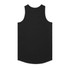 A black singlet with no visible logos, featuring a rounded hem and a classic sleeveless design.