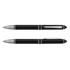 A black stylus pen with a sleek design and silver accents. It features a removable cap for the writing tip.
