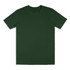 A green unisex T-shirt with a simple design and a round neckline, featuring a logo.