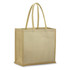 A Modena Juco Tote Bag in a natural finish with sturdy handles for easy carrying.