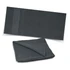 A Dune Beach Towel in a deep gray color, featuring a folded version and a flat view showcasing its soft texture.