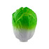 A green and white stress cabbage, shaped like a cabbage head, featuring a textured surface and a glossy finish.