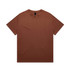 A brown Heavy Tee t-shirt with short sleeves and a crew neck, featuring a branding logo.