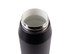 A drink bottle with a matte black finish and a silver-coloured opening, featuring a vacuum quick release lid.