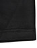 A black fabric close-up featuring a contrast stitch, showcasing texture and seam detail of a polo shirt.