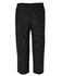 Black track pants featuring an elastic waistband and a back pocket. They have a sleek, minimalist design.