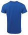 A fitted T-shirt in a bright blue colour, featuring a smooth back design and short sleeves.