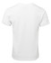 A white fitted T-shirt with a plain back and short sleeves, featuring a logo.
