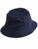 A navy blue soft washed bucket hat with ventilation eyelets and a wide brim. It features a logo on the side.