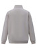 A polar fleece jumper in a light grey shade with a half zip collar and long sleeves. Features a logo on the back.