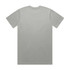 A light grey T-shirt with short sleeves and a plain back view. It features a logo.