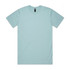A light blue classic t-shirt with a simple design and a logo on the label.