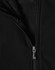 A black softshell high-tech jacket featuring a zippered front and a textured interior lining.