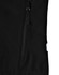 A black softshell hi-tech jacket featuring a zippered pocket and a logo.