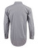 A black and white gingham check roll-up long sleeve shirt with a button-up design and a logo.