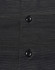 A black button-up shirt featuring a pin dot pattern and two buttons visible on the front. It has a logo.
