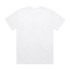 A plain white T-shirt with a crew neck and short sleeves. The back features a smooth, seamless design.