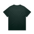 A dark green T-shirt with a relaxed fit and no visible branding on the back.