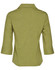 A green women's Cooldry 3/4 sleeve shirt with a back collar and rolled sleeves. It features a logo on the fabric.