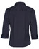 A women's 3/4 sleeve military shirt in navy, featuring a classic collar and back yoke design. Includes a logo.