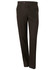 Men's polyviscose stretch pants in dark brown, featuring a classic design and a front button closure.