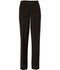 Women's slim leg flexi waist pants in black wool stretch, featuring a belt loop and a straight leg design.