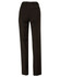 Black women's slim leg flexi waist pants made from wool stretch fabric, featuring a single back pocket and waistband.