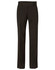Women's low rise pants in dark green wool stretch, featuring a straight-leg design and a waistband.