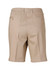 A pair of women's chino shorts in a light beige colour, featuring back pockets and a clean finish.