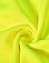 A close-up of bright yellow fabric, featuring a textured pattern, ideal for polo shirts, with a logo visible.