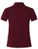 A maroon polo shirt for ladies featuring a classic collar and short sleeves. It has a branding logo on the side.