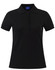 A dark brown polo shirt with a contrasting collar and cuffs, featuring a button placket and a logo.