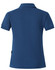 A navy ladies' polo shirt with a classic collar and short sleeves, featuring a logo on the side.
