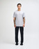 A unisex fine jersey short sleeve T-shirt in grey, featuring a simple design and a logo.