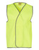 A hi-vis safety vest in bright yellow with contrasting trim and a simple design. It features a logo on the label.